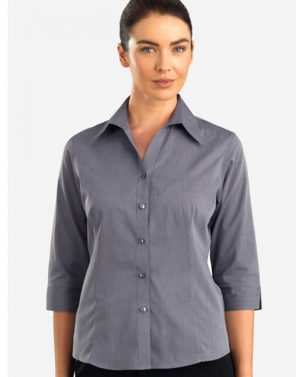 Style 160 – Women’s 3/4 Sleeve Chambray, Graphite